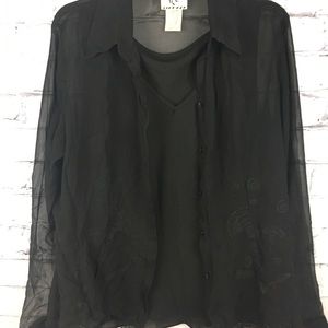 Women’s 2 piece blouse set size XL ice brand